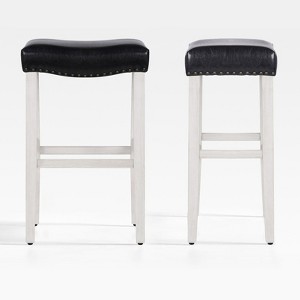 WestinTrends 29" Upholstered Saddle Seat Bar Stool - 1 of 4