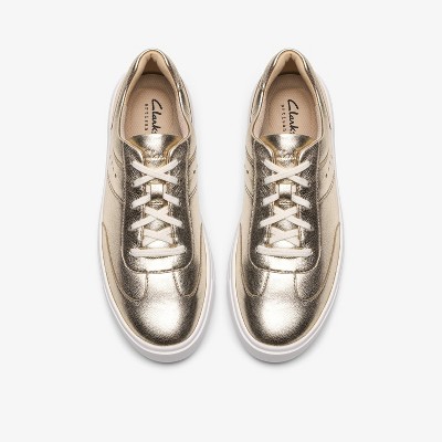 Обувь Clarks Womens Makea Court Gold Leather Shoes 9 Medium — фото 6