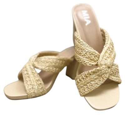 Women's Wo's Adrian Natural Raff Heel Sandal - MIA