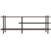 Nordlys Metal and Brown Wood TV Stand Modern Design Style Living Room - 2 of 4