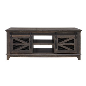 OKD 48'' Farmhouse Coffee Table with Storage & Sliding Barn Doors - 1 of 4