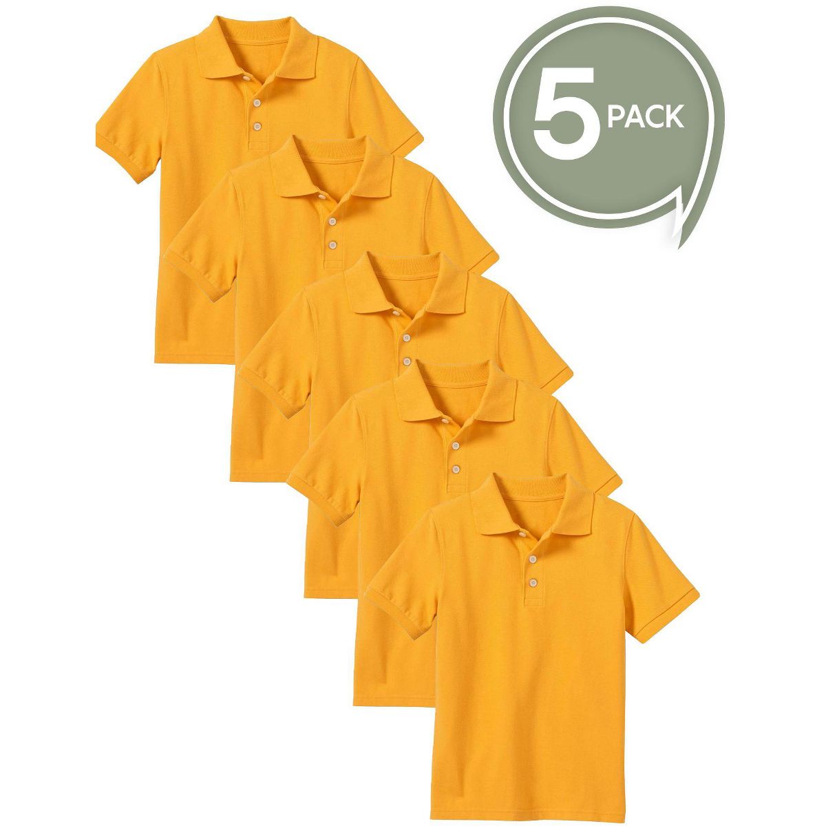 Galaxy by Harvic Boy's School Uniform Polo-5 Pack - thumbnail 9