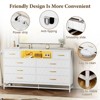 8-Drawer Dresser with LED Light and Power Outlet, Modern Black Storage Dresser and 55" TV Stand for Bedroom or Living Room - 3 of 4