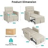Sleeper Chair - 3-in-1 Convertible Sleeper Chair, Iron Frame Sofa Bed, Space-Saving Design, Comfortable Sponge Technology Modern Linen Fabric - 2 of 4