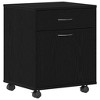 CLIHOME Rolling Cabinet with 1 Door & 1 Drawer Mobile Container Office Cabinet Filing Cabinet Office Under-Desk Storage Cabinets - 4 of 4
