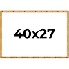 PosterPalooza | 40x27 Thin Bamboo Picture Frame, UV Acrylic, 2 Finishes - Gold and Brown - 2 of 4