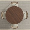 42 Inch Walnut Colored Circular Dining Table, Suitable For Dining With Multiple People At The Same Time, Suitable For Both Dining And Living Rooms - 4 of 4