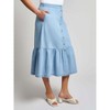 Jones New York Plus Flounced Button Front Skirt - 2 of 3