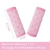 Itopfox Soft Car Seat Strap Covers for Babies, Shoulder Pads for All Car Seats, Strollers, Pushchairs, Pink Minky Fabric - 3 of 4