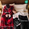 FAAYFIAN Faux Shearlin Wearable Blanket with Sleeves, Full Body TV Wrap Hoodie Blanket with Pocket, One Size for Women & Men, Black - 3 of 4