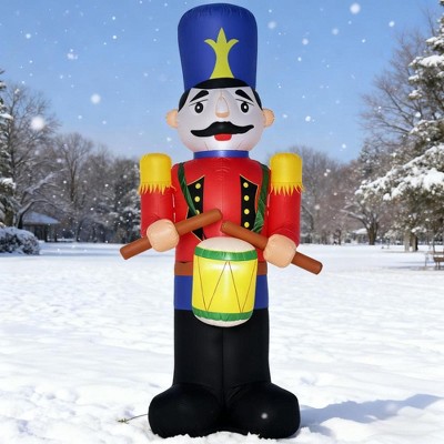 Racxily Lawn Garden Party Christmas Decorations Nutcracker Toy Soldier Christmas Inflatables Outdoor Decorations