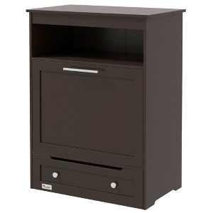 Skyzone Black Pet Feeder Station with Storage Cabinet, Removable Bowls, Leash Hooks & Countertop for - 1 of 4