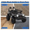 12V Kids Ride-On Truck w/Remote - 3 Speeds (Max 2.5MPH), Dual Motors, LED Lights, Music (Ages 3-8, 61lbs) - 2 of 4