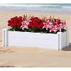 SpassWay 35" White PVC Outdoor Garden Fence Railing Planter Box for Flowers Vegetables - 3 of 4