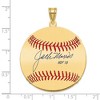 Black Bow Jewelry 14K Gold Plated Jack Morris Signature LG Enamel Baseball Pendant - 4 of 4