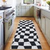 Washable Modern Geometric Checkerboard Rugs Non Slip Indoor Abstract Soft Carpet for Living Room Bedroom Low Pile Area Rugs Room Decor - 2 of 4