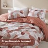 3Pcs Geometric Print Comforter Set, Premium Touch Contemporary Style All Season Bedding Set with Matching Shams - 3 of 4