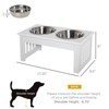 DSVIMOY 6" Height Small Puppy Dog Feeding Station for Messy Pets, Dog Food Stand Pet Feeding Station, White, 17.25"*9.5"*6" - 3 of 4