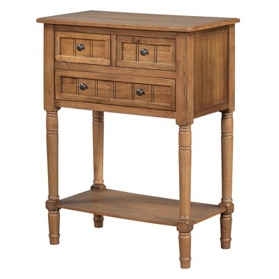 attop Slim Console Table with 3 Drawers & Shelf, Space-Saving Sofa Table for Living Room