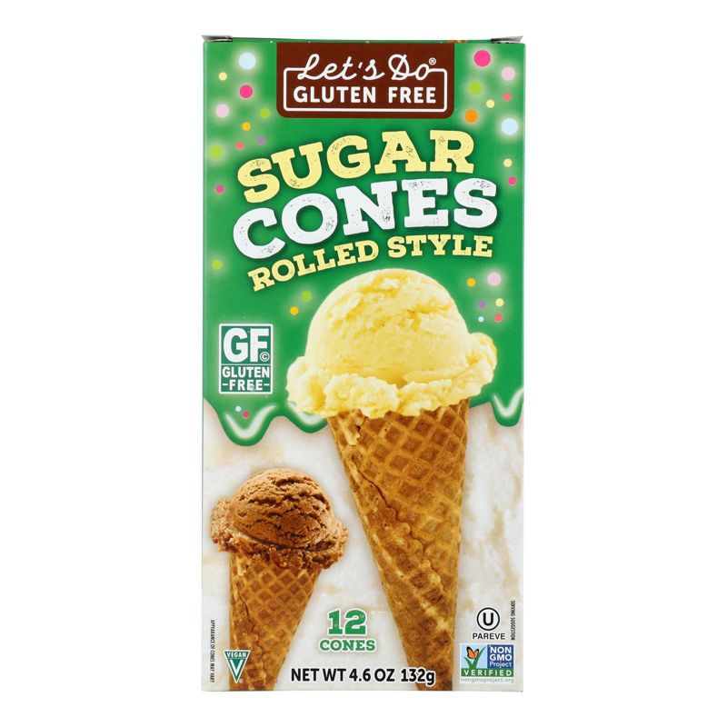 Let's Do Gluten Free Sugar Cones Rolled Style - Case of 12/4.6 oz, 2 of 8