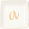 Juvale Letter A Ceramic Trinket Tray, Monogram Initials Jewelry Dish for Ring (4 Inches) - image 4 of 4