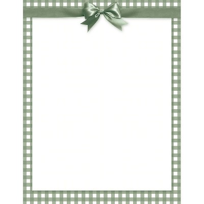 Great Papers Sage Green Bow Everyday Letterhead Multicolored 50 Sheets/Pack (2025008)