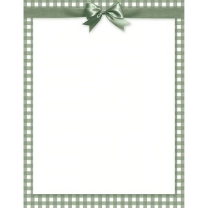 Great Papers Sage Green Bow Everyday Letterhead Multicolored 50 Sheets/Pack (2025008) - 1 of 4