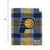 NBA Indiana Pacers Plaid Steel Royal Plush Faux Shearling Blanket: Sports Team Logo Throw - 3 of 3