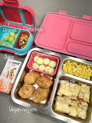 Bentgo Kids' Stainless Steel Leakproof 3 Compartments Bento-style Lunch Box  : Target