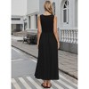 INSPIRE CHIC Women's Sleeveless Square Neck Casual Swing Summer Boho A-Line Maxi Dresses - 3 of 4