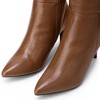 Perphy Women's Stone Pattern Pointy Toe Stiletto Heel Knee High Boots - 2 of 3