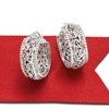 Ross-Simons Sterling Silver Beaded-Edge Byzantine Hoop Earrings - 3 of 4