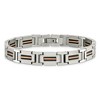 Black Bow Jewelry 10mm Stainless Steel, Black & Rose Tone Plated Link Bracelet, 8.5 Inch - 3 of 4
