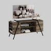 47 Inch TV Stands,Wood Entertainment Center with Adjustable Shelves and U-Shaped Metal Legs, Modern TV Console for Living Room Bedroom - 4 of 4
