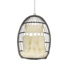 CLIHOME Outdoor Garden Vine Egg Chair With Cushion Swing Hanging Chair - 2 of 4