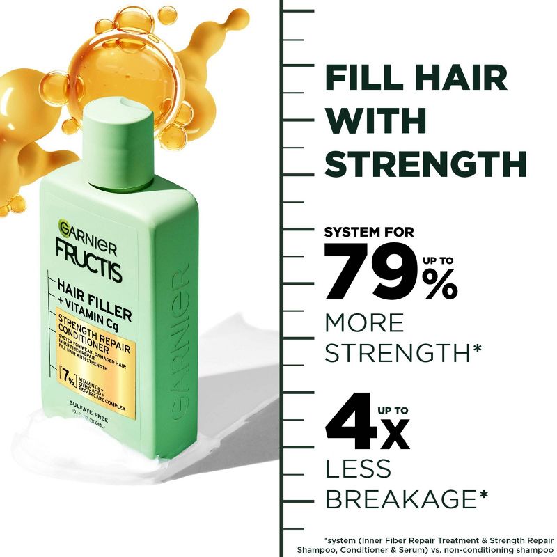 Garnier Fructis Hair Fillers Strength Repair Conditioner for Damaged Hair - 10.1 fl oz, 5 of 14