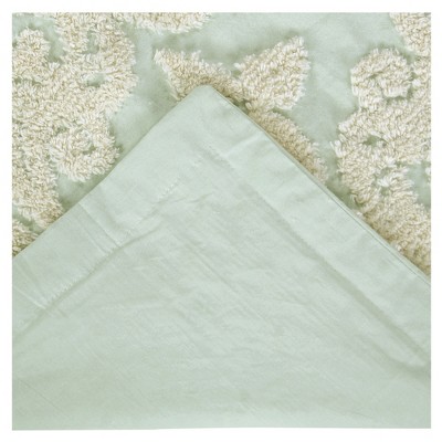 Sage Cotton Twin Reversible Medallion Bedspread Set