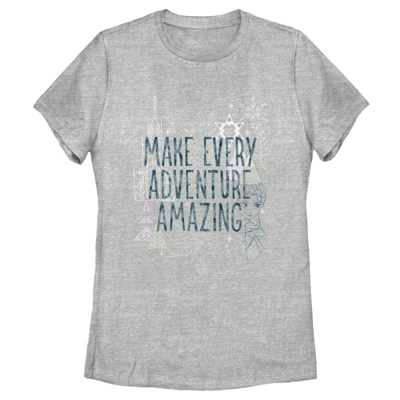 Women's Frozen Amazing Adventure Pattern T-Shirt, 1 of 4