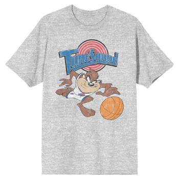 Bugs : Space Jam Squad Men\'s Heather, Tune Target Daffy Charcoal Xl T-shirt Looney Tunes
