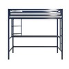 Twin Maxwell Kids' Metal Loft Bed with Desk & Shelves Blue/Black - Novogratz: Twin Size, Metal Frame, Loft Bed with Desk - 3 of 4