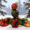 Classic Stacked Christmas Ball Decoration – Festive Modern Triple-Sphere Ornament for Indoor/Outdoor Holiday Display (31 in) - 3 of 4