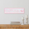 Northlight 13" Pink and White Metal "Happy Easter" Sign with Bunny Rabbit Wall Decor - 2 of 4