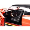 1969 Pontiac GTO Judge Carousel Red with Black Stripes and Black Vinyl Top "Mecum Auctions" 1/18 Diecast Model Car by Auto World - 4 of 4