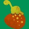 Junior's Design By Humans Happy Cute Dino By parjono T-Shirt - 2 of 3