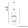 Hunter Fans 12" Devon Park Pendant Brushed Nickel Ceiling Light Dimmable - 2 of 3