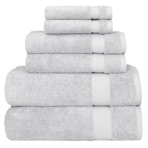 Linum Home Textiles 100% AEGEAN Long Staple Turkish Cotton STARLIGHT Terry 6 Piece Towel Set - 1 of 4