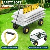 900 LBS Garden Cart with Removable Mesh Sides, Heavy Duty Steel Garden Wagon with Adjustable Handles & 10 in Pneumatic Tires for Lawn Camping Farm - 3 of 4