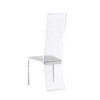 Chintaly Imports,Contemporary Acrylic High-Back Upholstered Side Chair - Set of 2 - 3 of 4