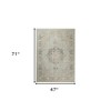 Tan And Light Green Medallion Area Rug - 3 of 4