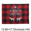 Unique Bargains Christmas Place Mats Linen Red Black White 13" x 17.7" 2Pcs - 3 of 4